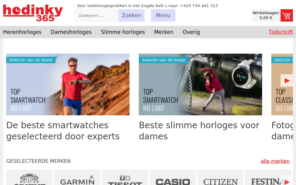 Screenshot of hodinky-365.nl