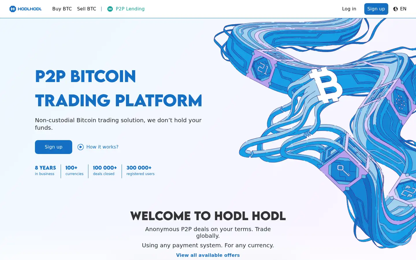 Screenshot of hodlhodl.com