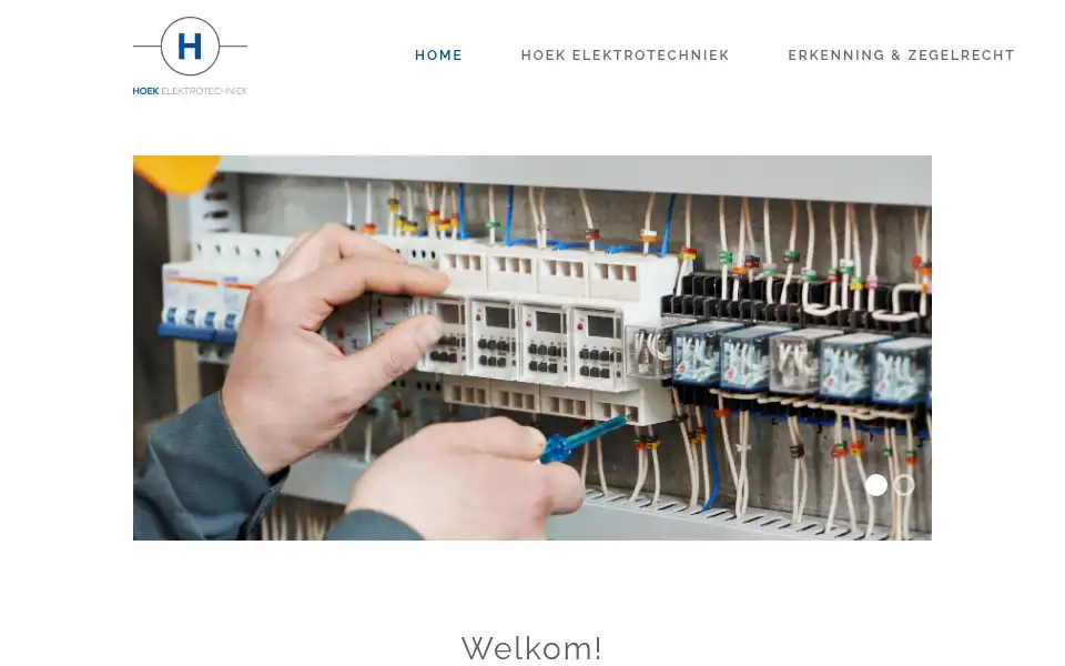 Screenshot of hoek-elektrotechniek.nl