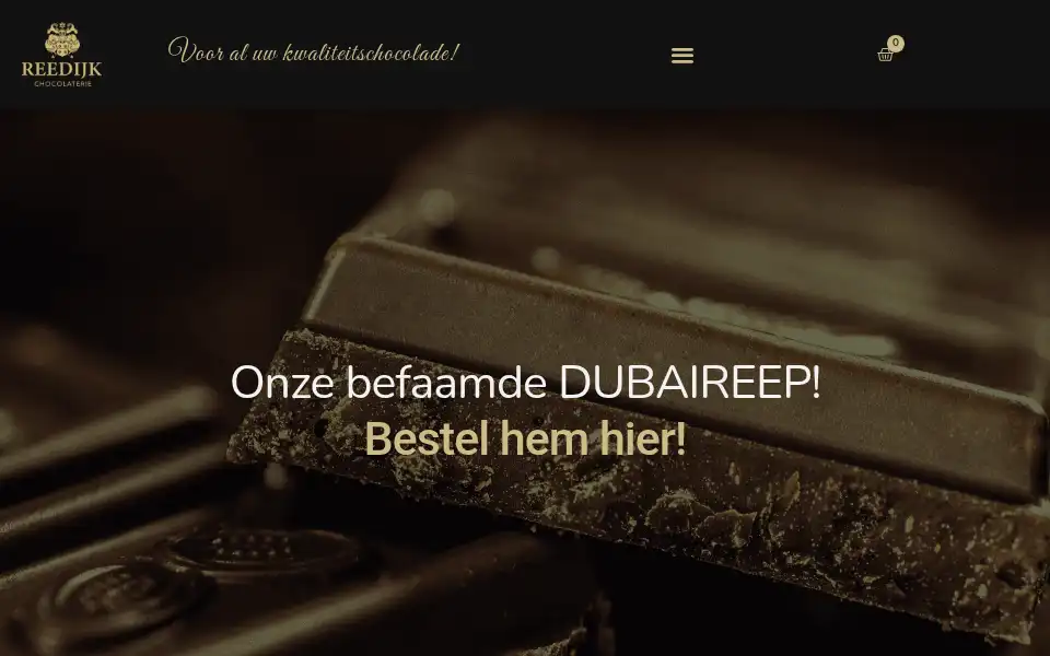 Screenshot of hoekschechocolade.nl
