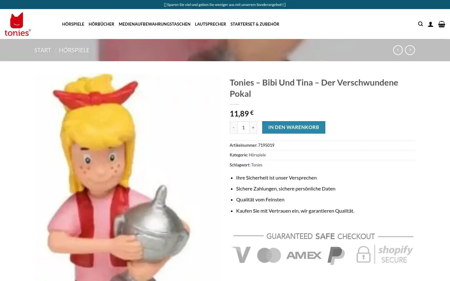 Screenshot of hoerbuecherwelt.com