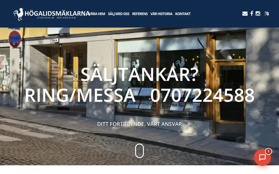 Screenshot of hogalidsmaklarna.se