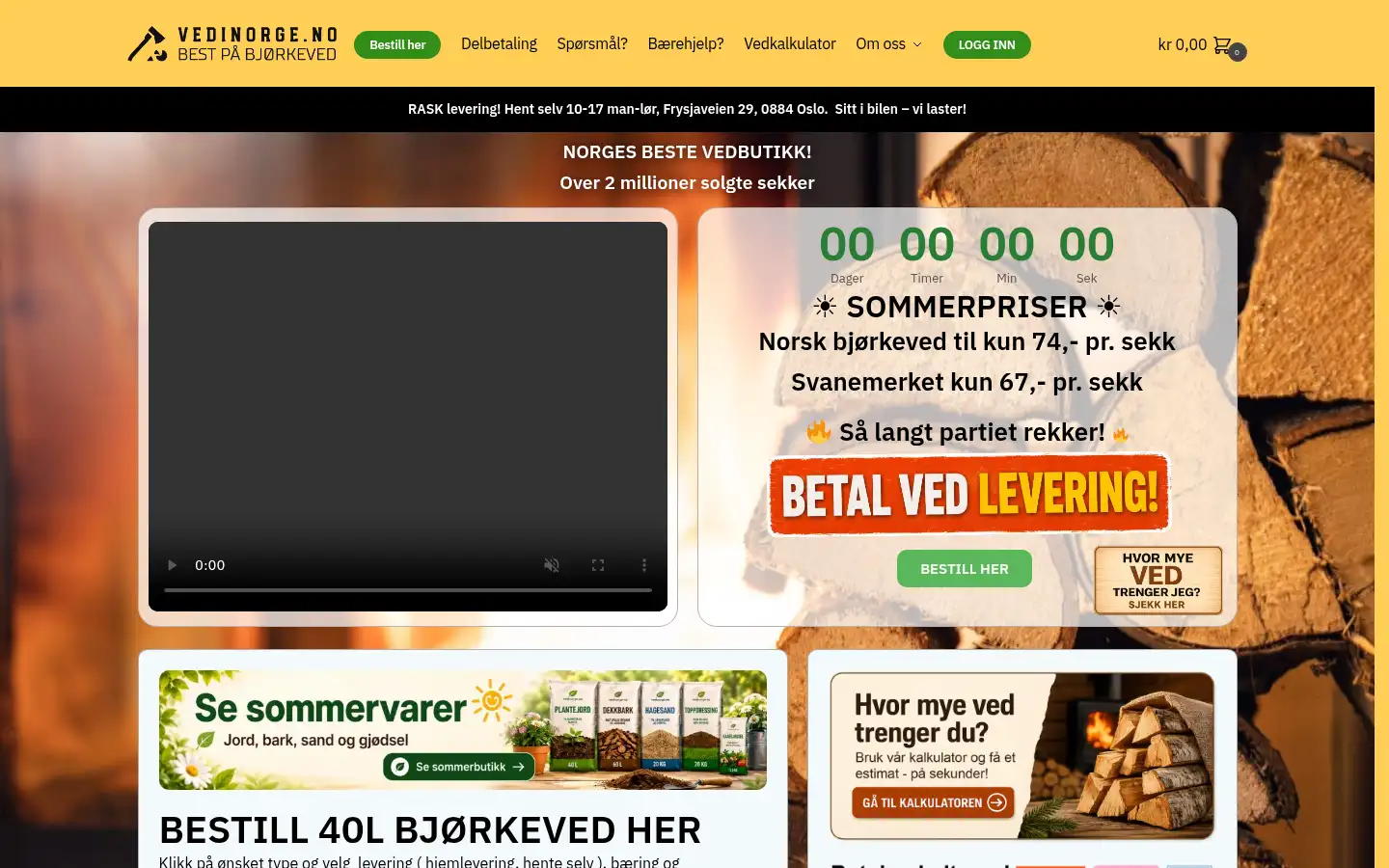Screenshot of hoggestabben.no