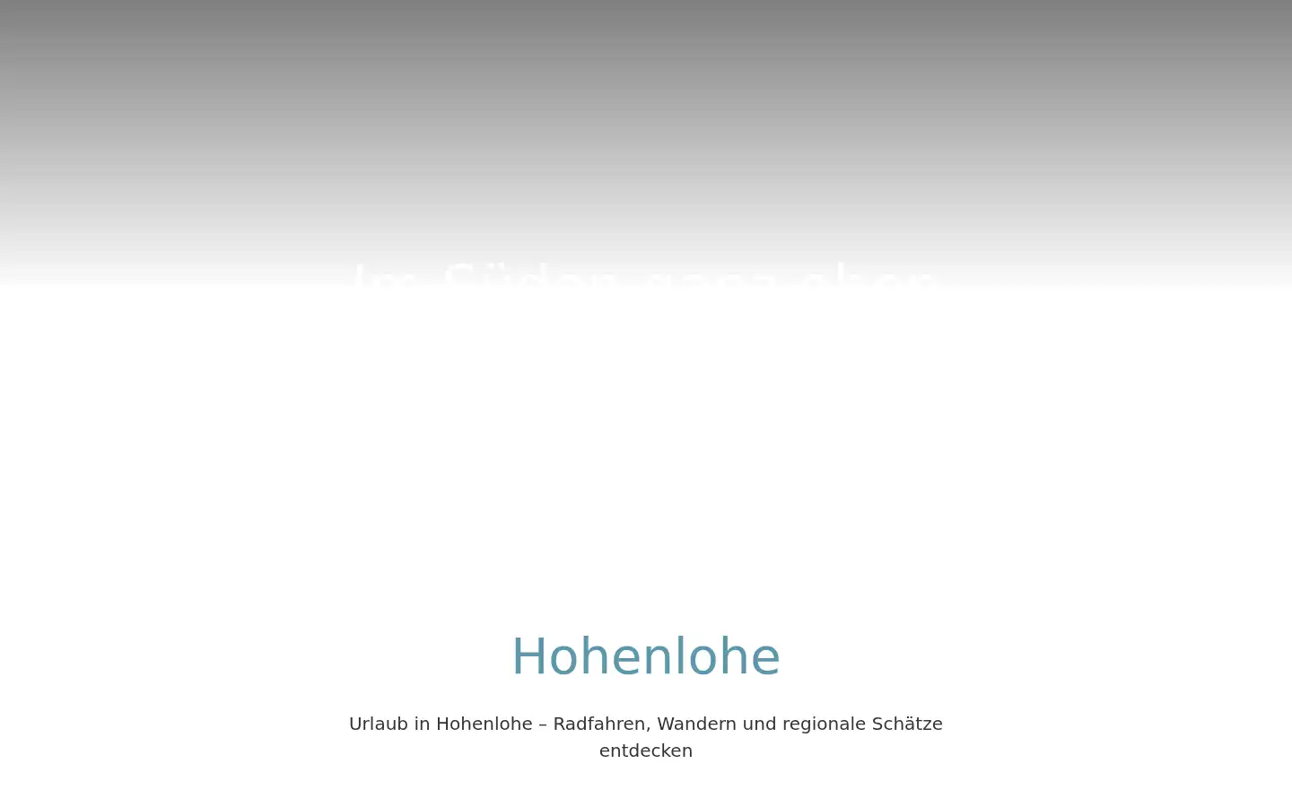 Screenshot of hohenlohe.de