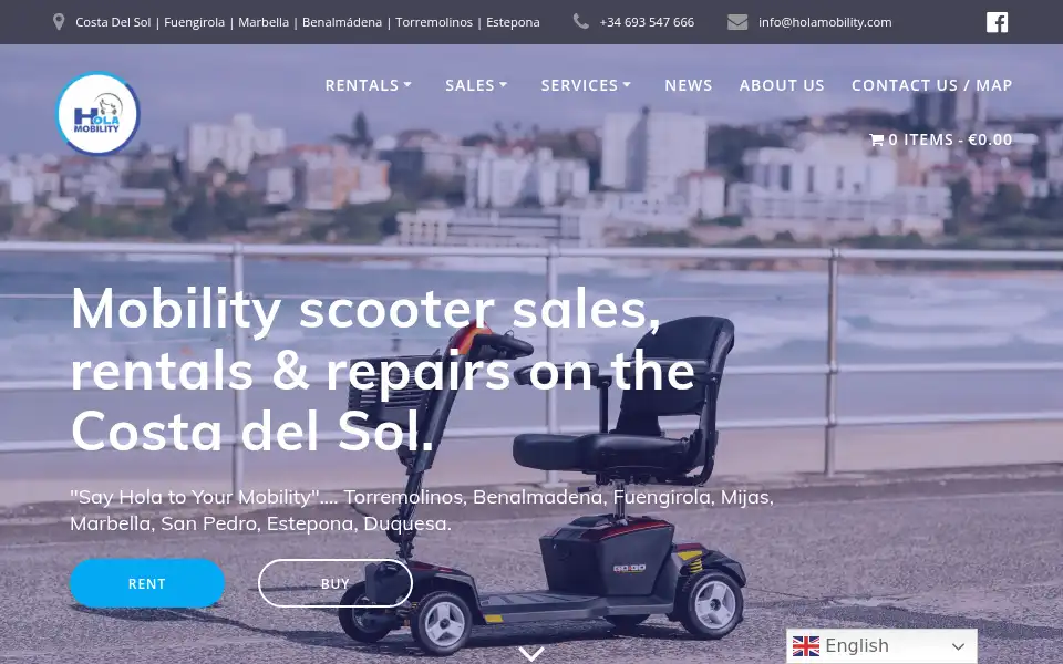 Screenshot of holamobility.com