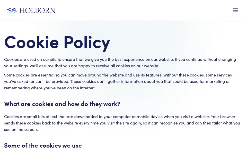 Screenshot of holbornassets.com