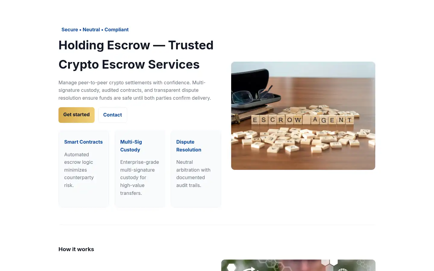 Screenshot of holdingescrows.com