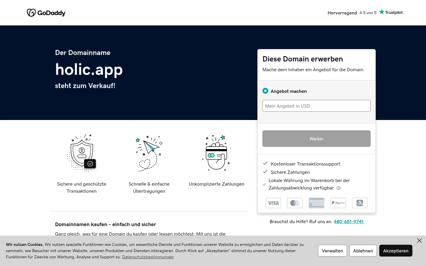 Screenshot of holic.app