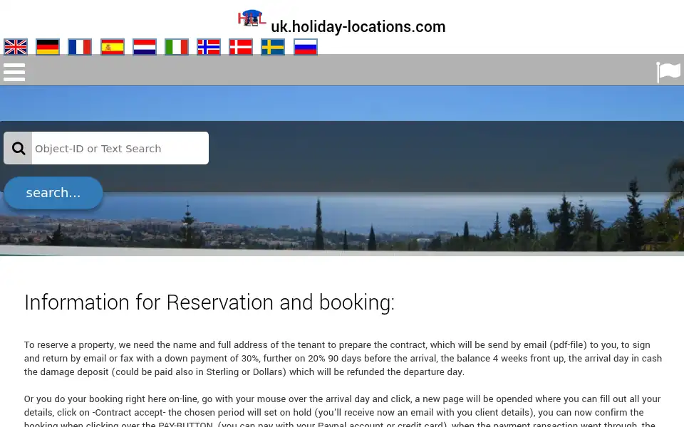 Screenshot of holiday-locations.com