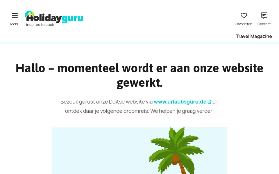 Screenshot of holidayguru.nl