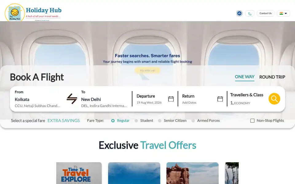 Screenshot of holidayhub.in