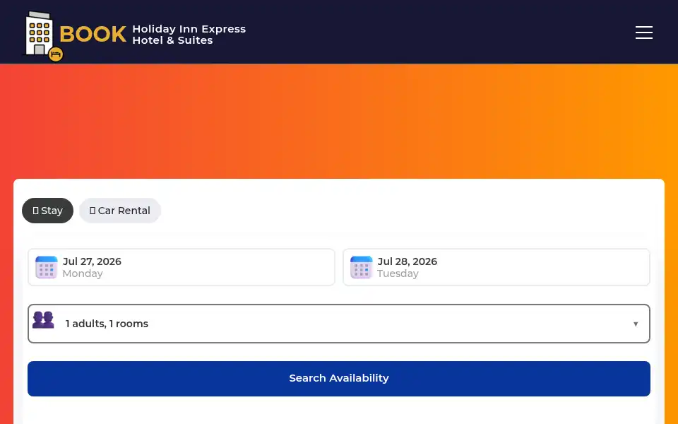 Screenshot of holidayinnexpresssuitesmarshall.us