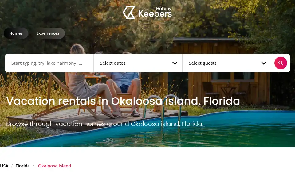 Screenshot of holidaykeepers.com