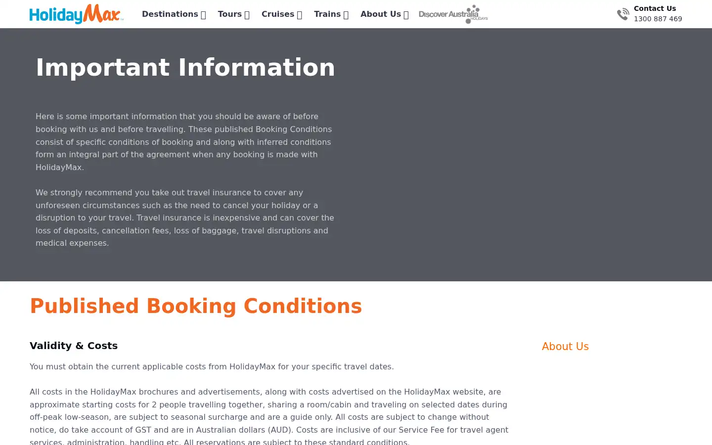 Screenshot of holidaymax.com