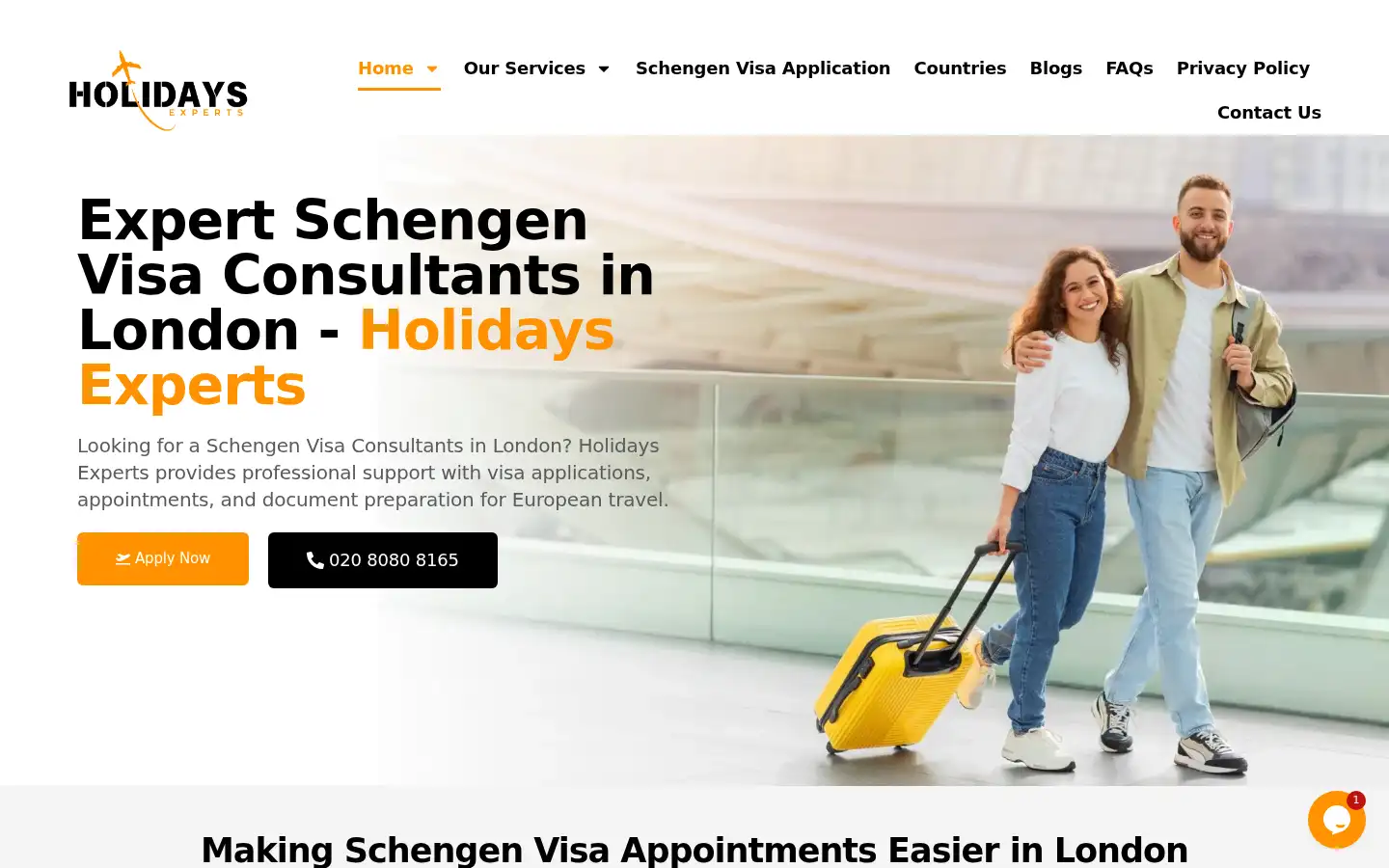 Screenshot of holidaysexperts.co.uk