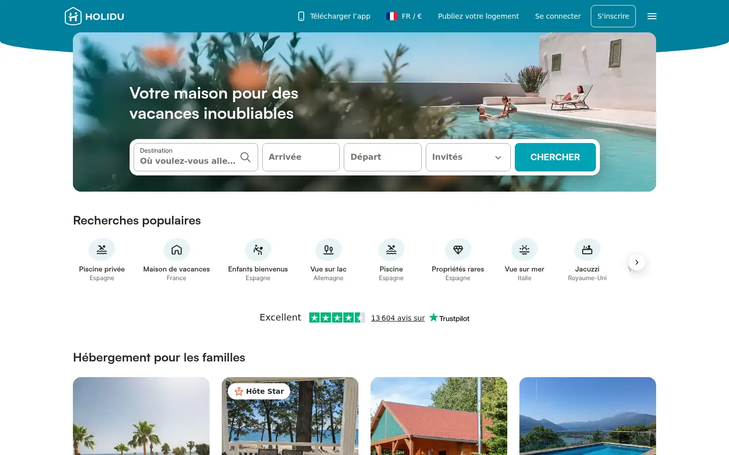 Screenshot of holidu.fr