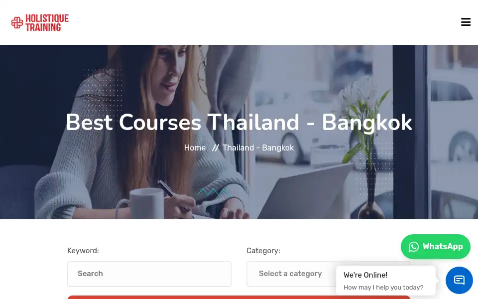 Screenshot of holistiquetraining.com