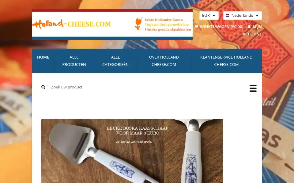 Screenshot of holland-cheese.com