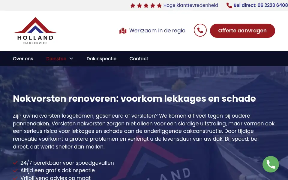 Screenshot of holland-dakservice.nl
