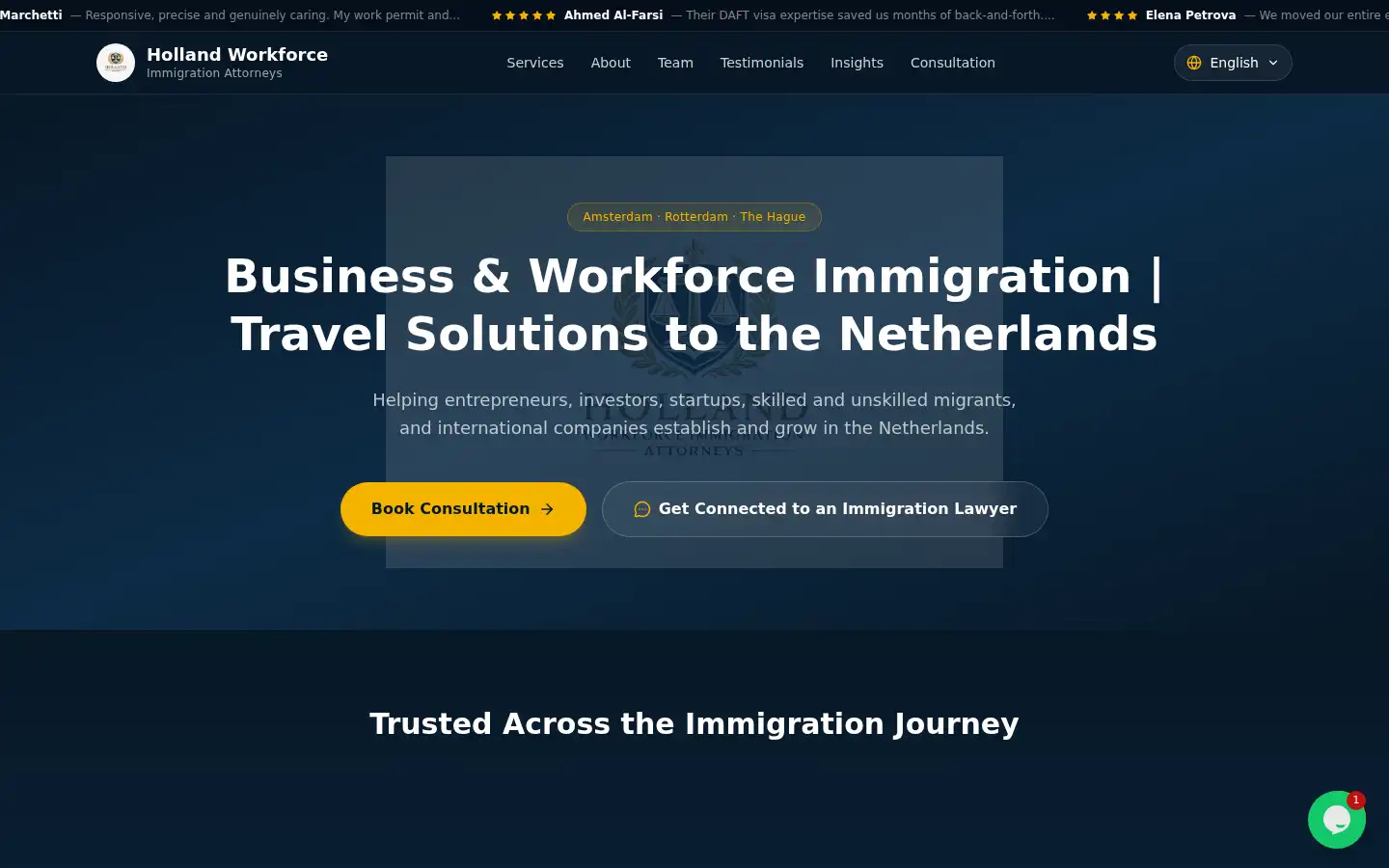 Screenshot of hollandworkforce.nl