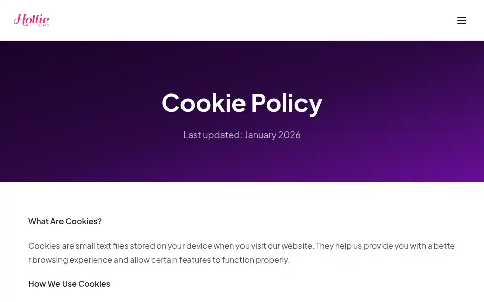 Screenshot of hollieguard.com