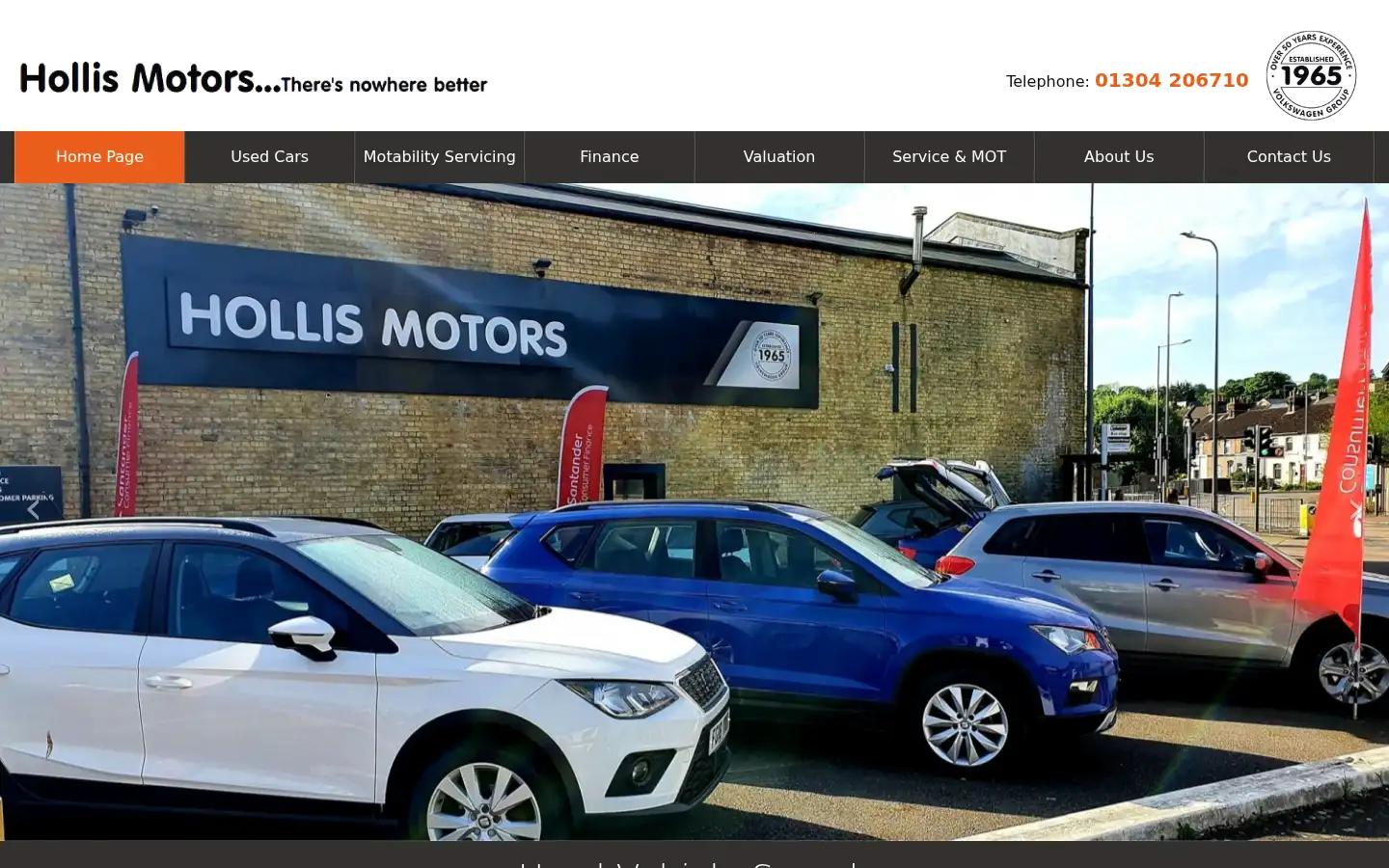 Screenshot of hollismotors.co.uk