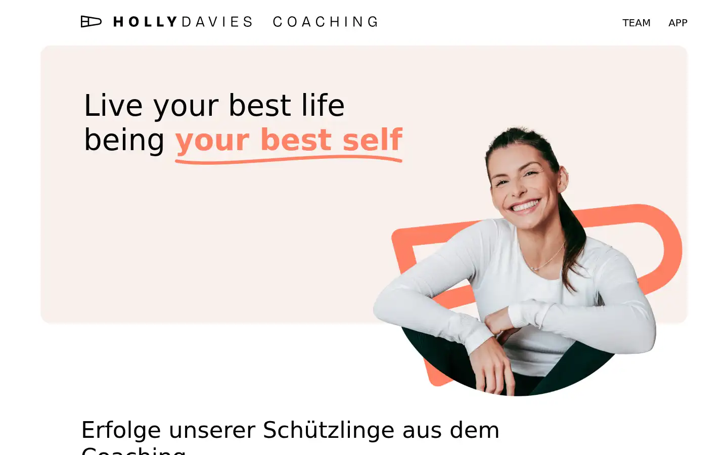 Screenshot of hollydaviescoaching.com
