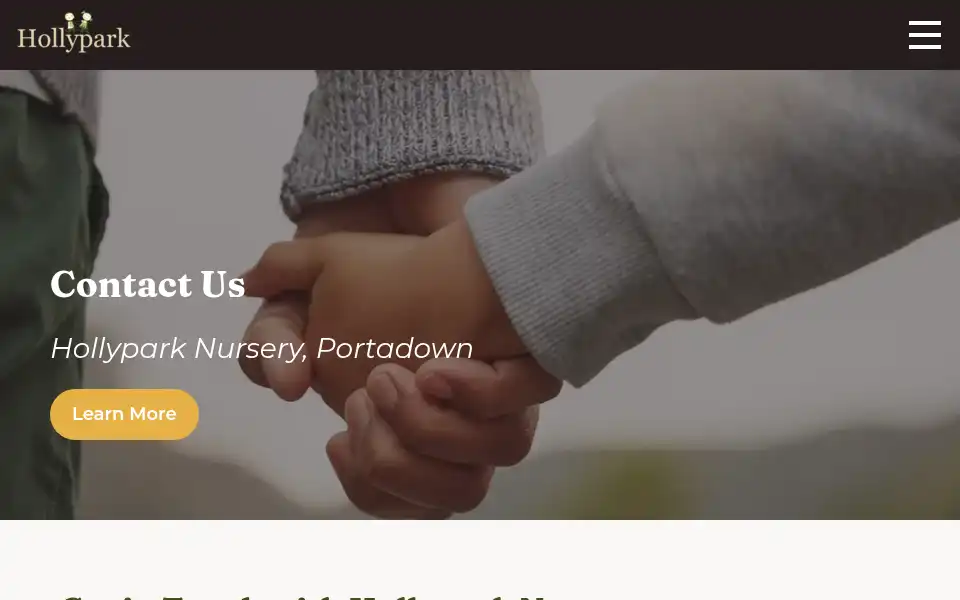 Screenshot of hollyparknursery.co.uk