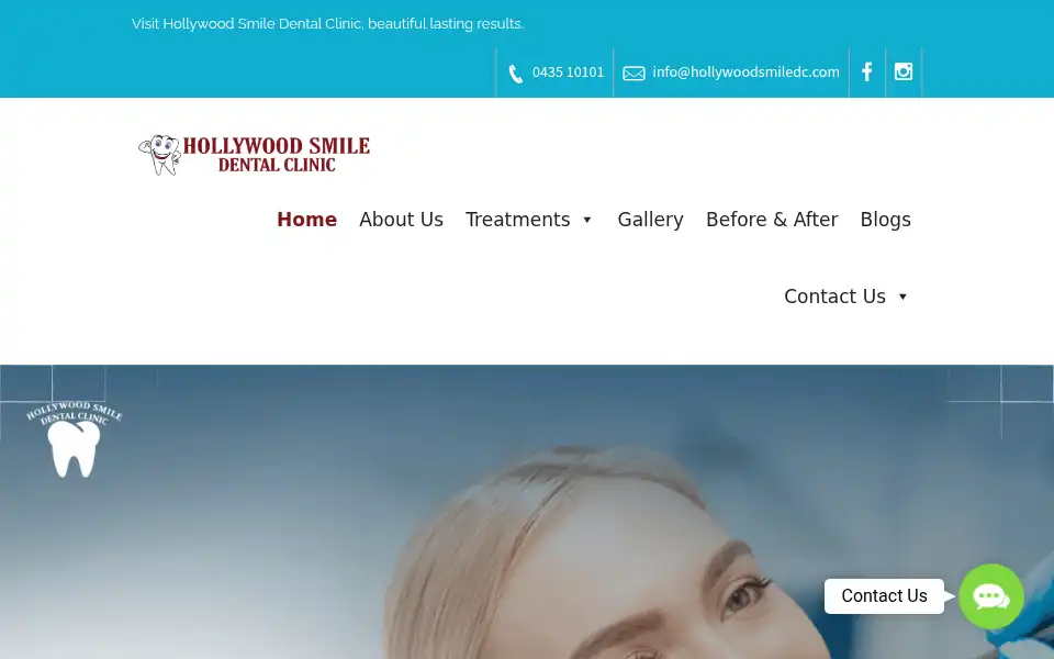 Screenshot of hollywoodsmile.com