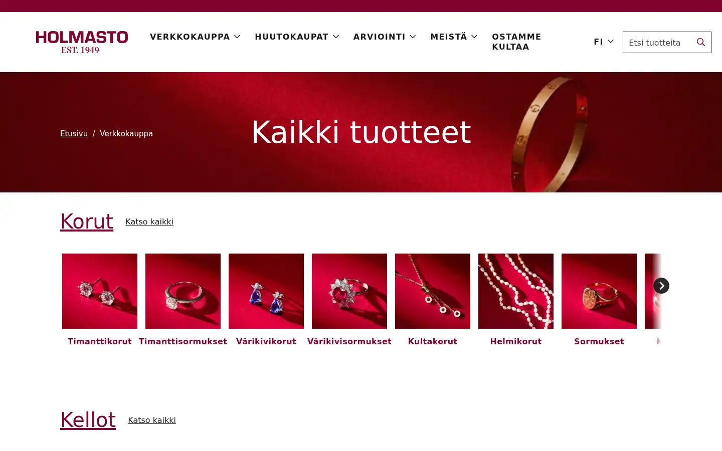 Screenshot of holmasto.fi