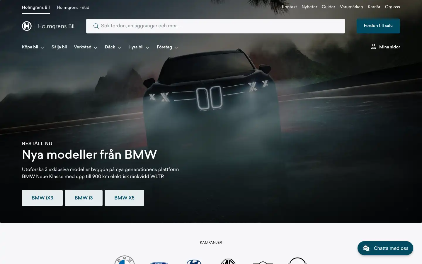 Screenshot of holmgrensbil.se