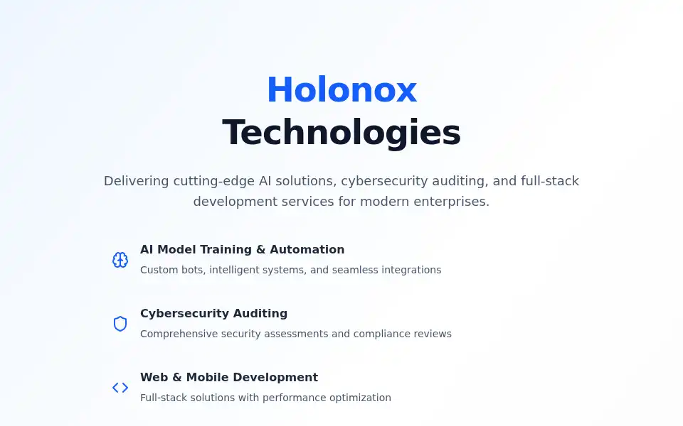 Screenshot of holonox.org