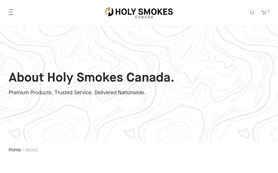 Screenshot of holy-smokes.ca