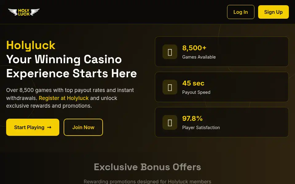 Screenshot of holyluck-slots.com