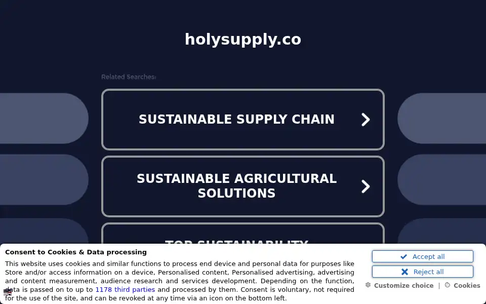 Screenshot of holysupply.co