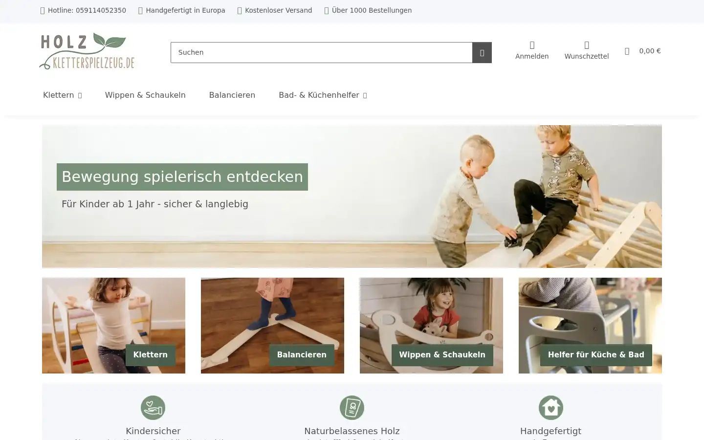 Screenshot of holz-kletterspielzeug.de