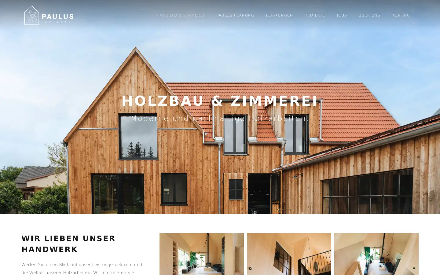 Screenshot of holzbau-paulus.de