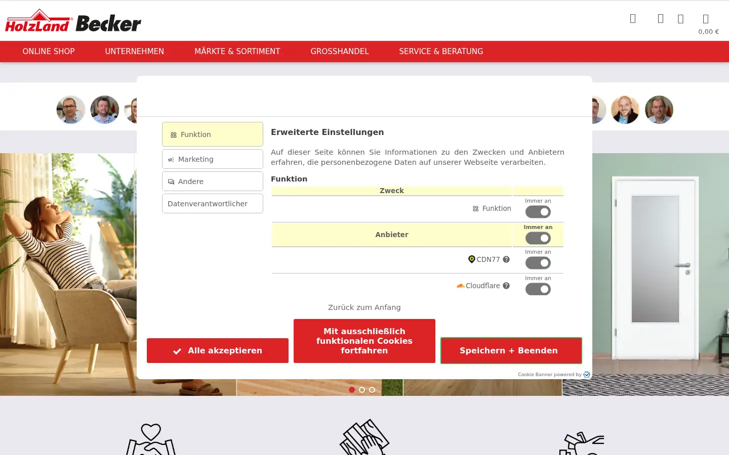 Screenshot of holzlandbecker.de