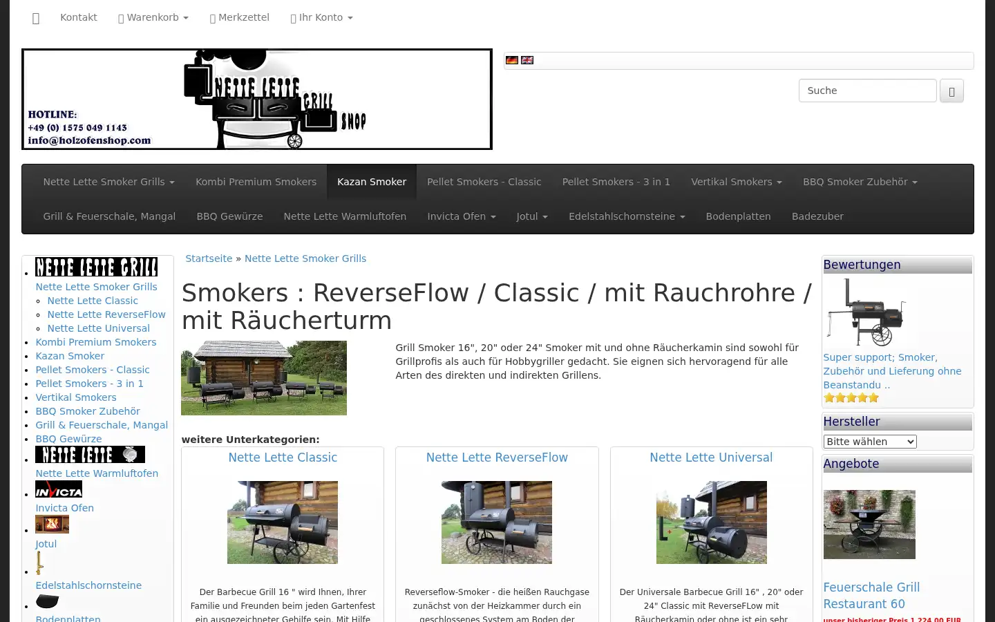 Screenshot of holzofenshop.com