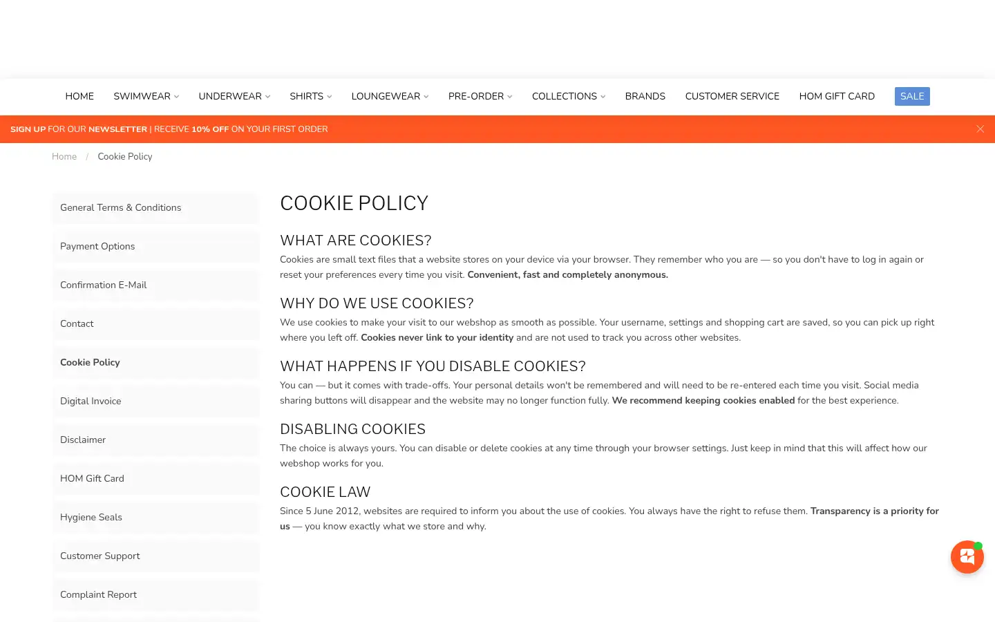 Screenshot of hom-shop.com