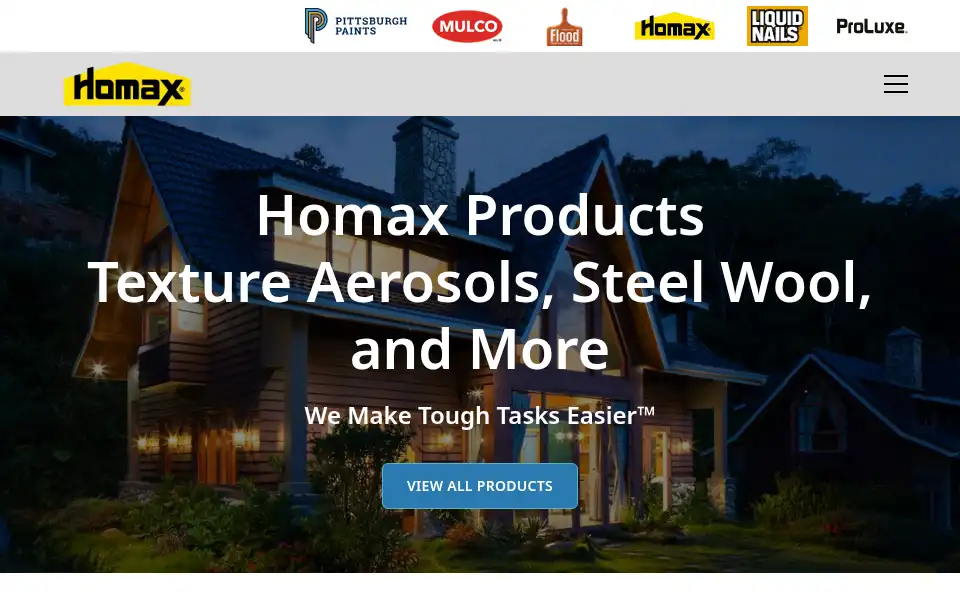 Screenshot of homaxproducts.com