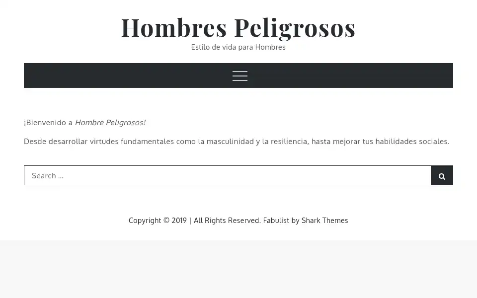 Screenshot of hombrespeligrosos.eu