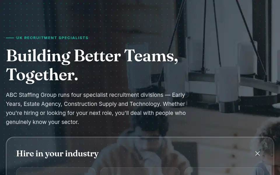 Screenshot of home.abcstaffing.co.uk