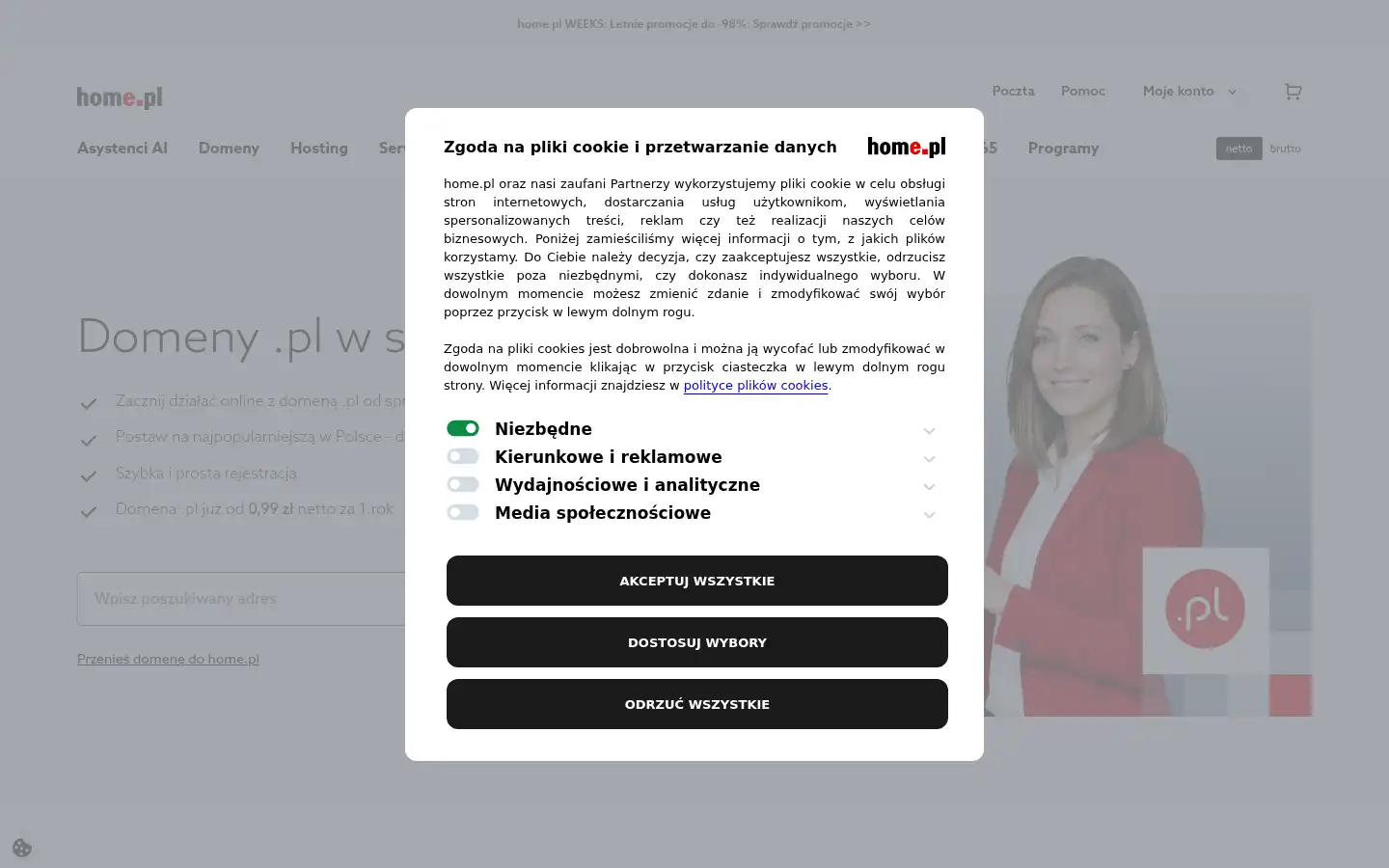 Screenshot of home.pl