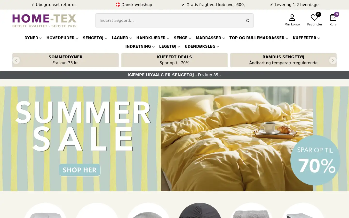 Screenshot of home-tex.dk
