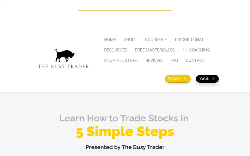 Screenshot of home.thebusytraders.com