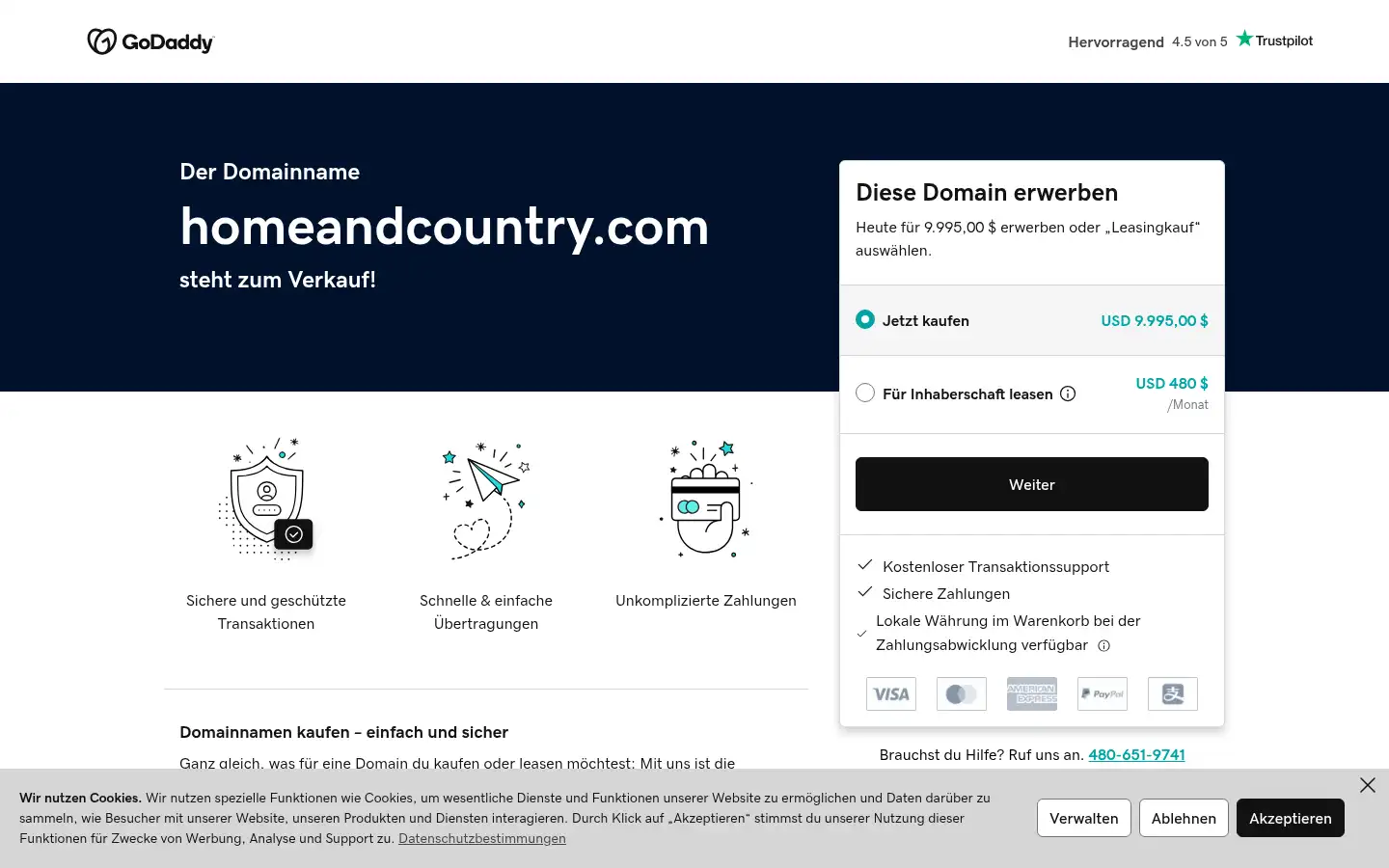 Screenshot of homeandcountry.com