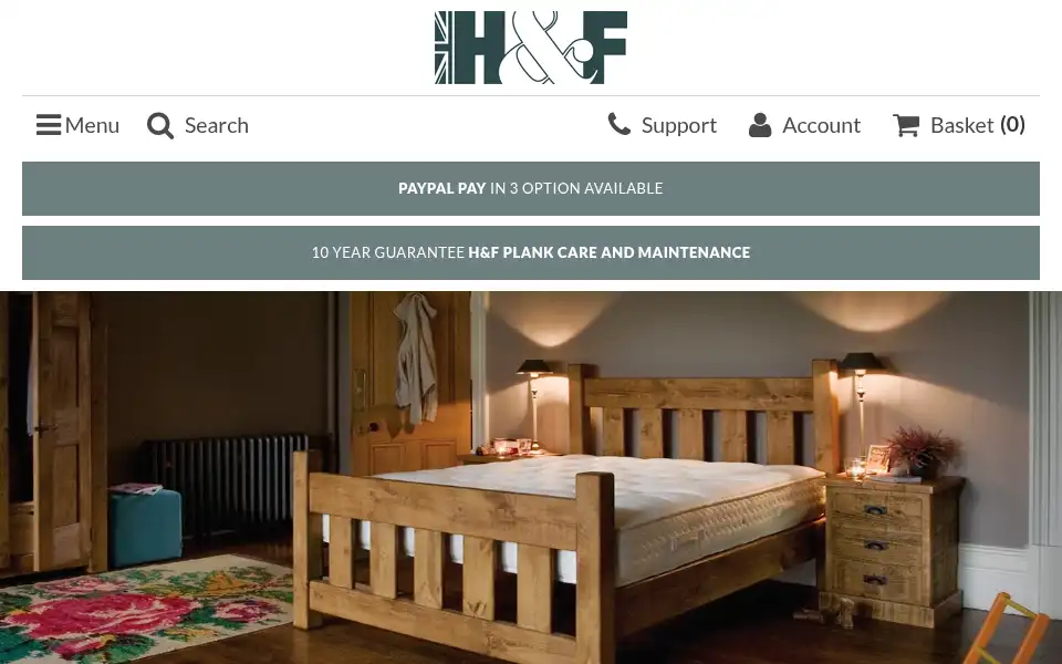Screenshot of homeandfurniture.co.uk