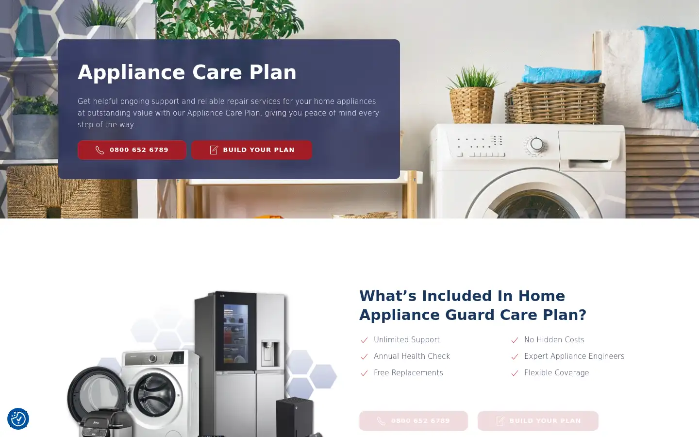 Screenshot of homeapplianceguard.co.uk
