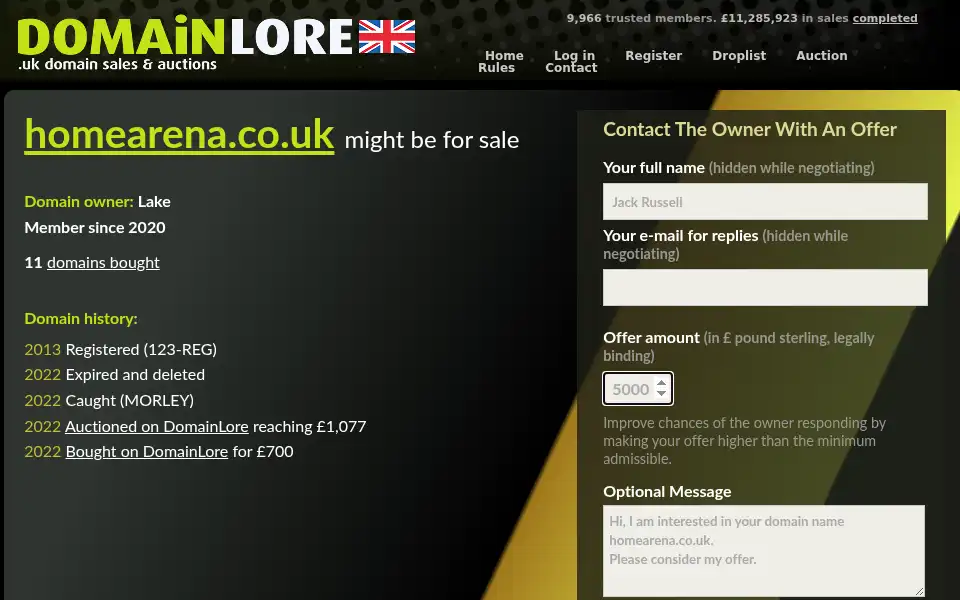 Screenshot of homearena.co.uk